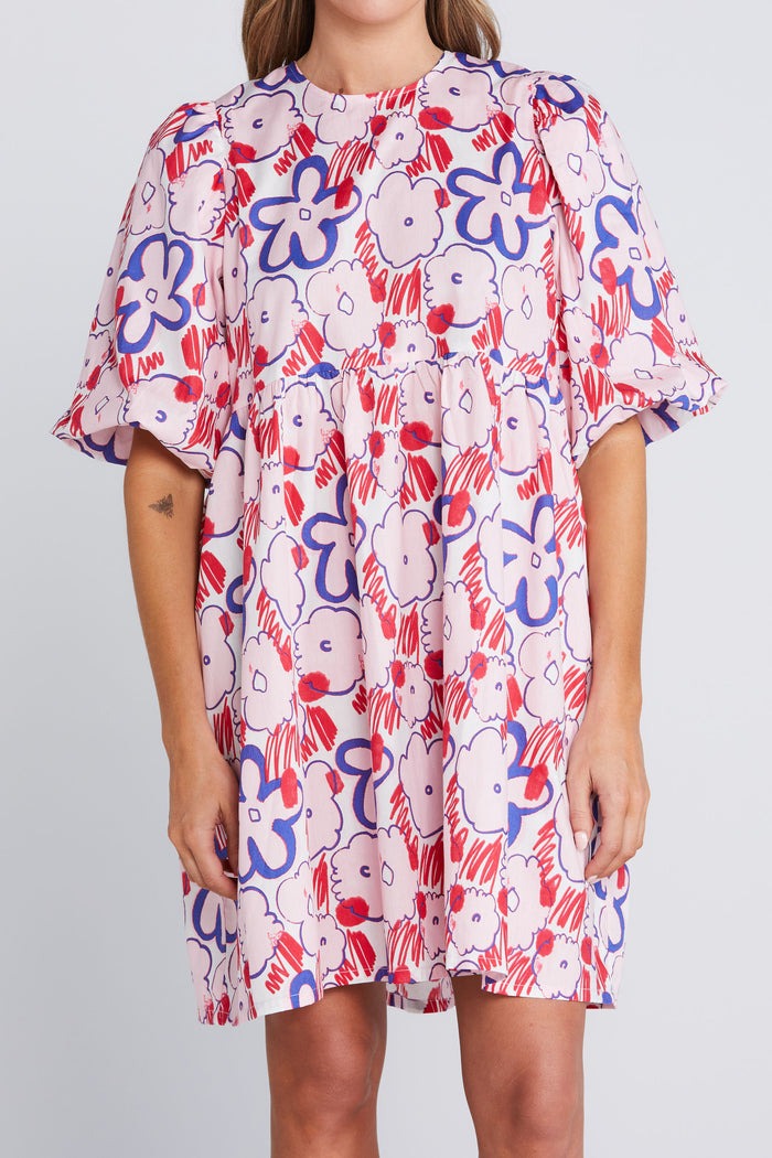 Spin Dress - Squiggle Bloom