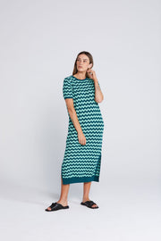 Squiggle Dress - Sage & Cypress