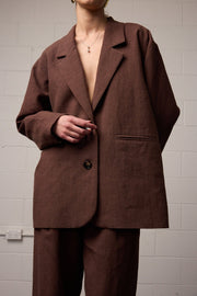 Franco Blazer - Mocha Linen