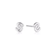 Sterling Silver Twofold Stud Earrings