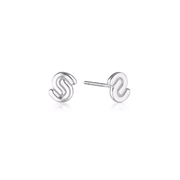 Sterling Silver Twofold Stud Earrings