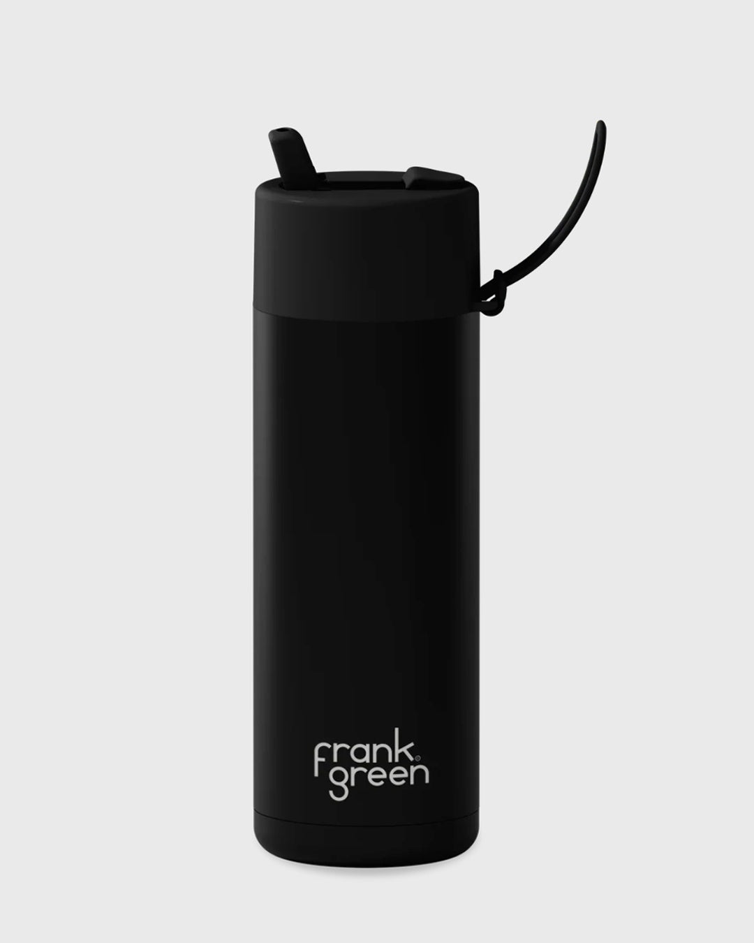 Frank Green 20oz Bottle - Midnight w Flip Straw Lid