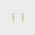 Rose Gold Wave Stud Earrings