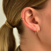 Sterling Silver Wave Stud Earrings