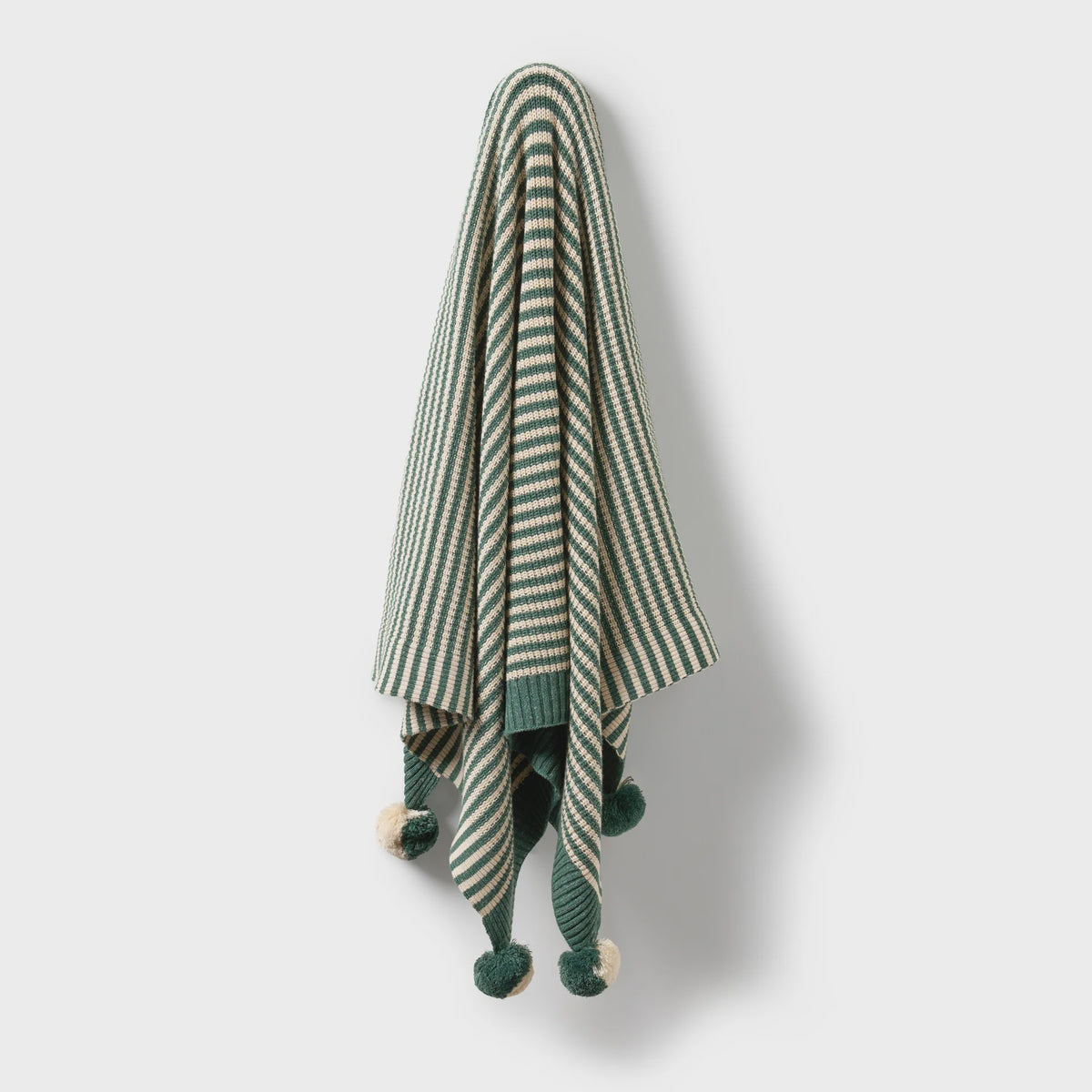 Clover Stripe Organic Knitted Blanket
