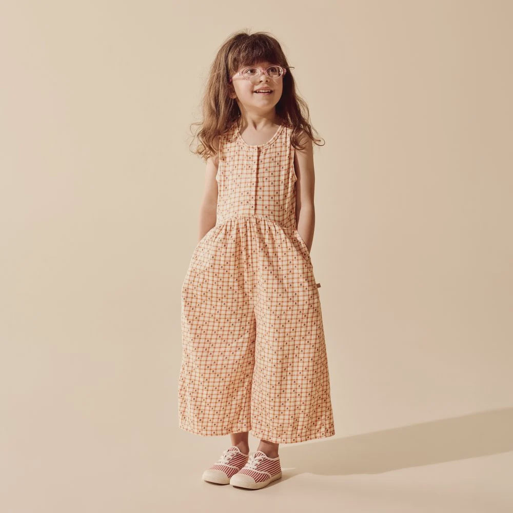 Checkerberry Organic Crinkle Jumpsuit