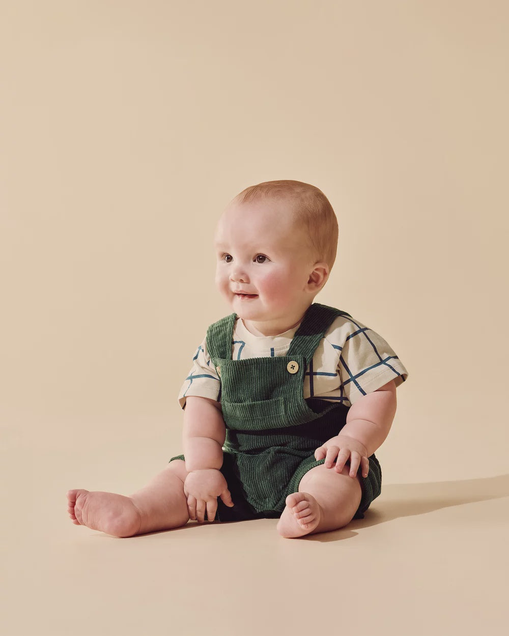 Moss Green Organic Cord Overall