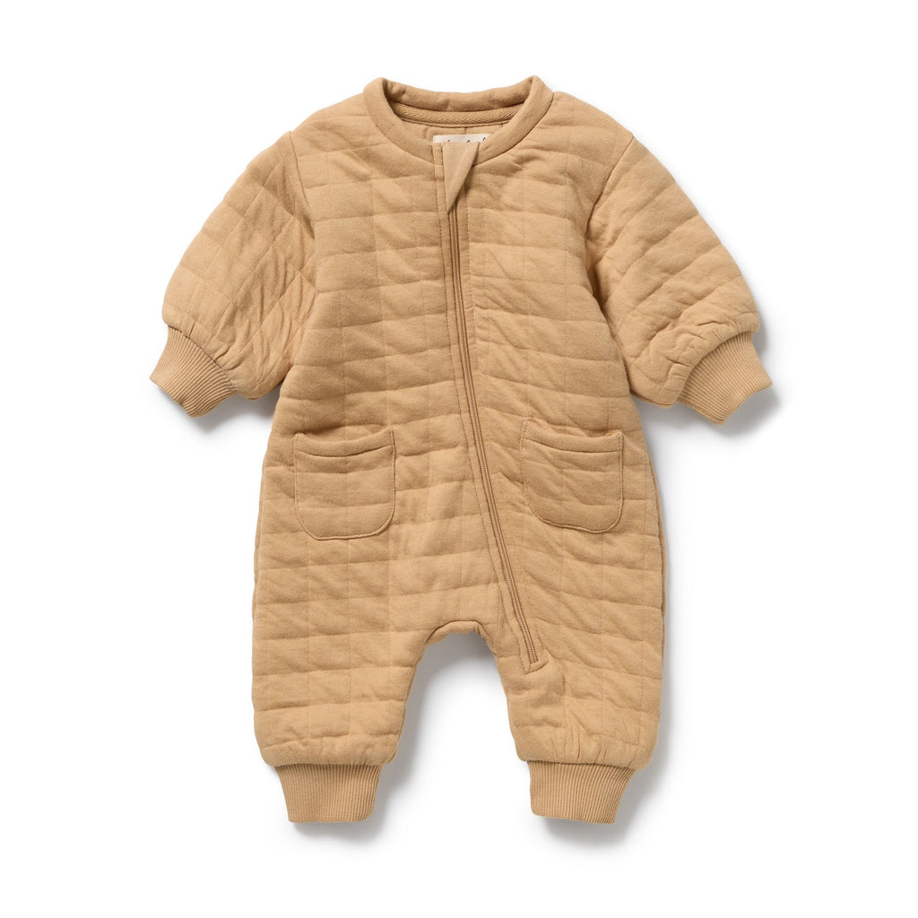 Honey Fawn Organic Quilted Growsuit
