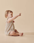 Little Blossom Organic Crinkle Tie Playsuit