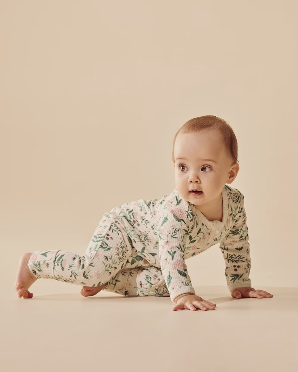 Sweet Bloom Organic Zipsuit w Feet