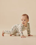 Sweet Bloom Organic Zipsuit w Feet