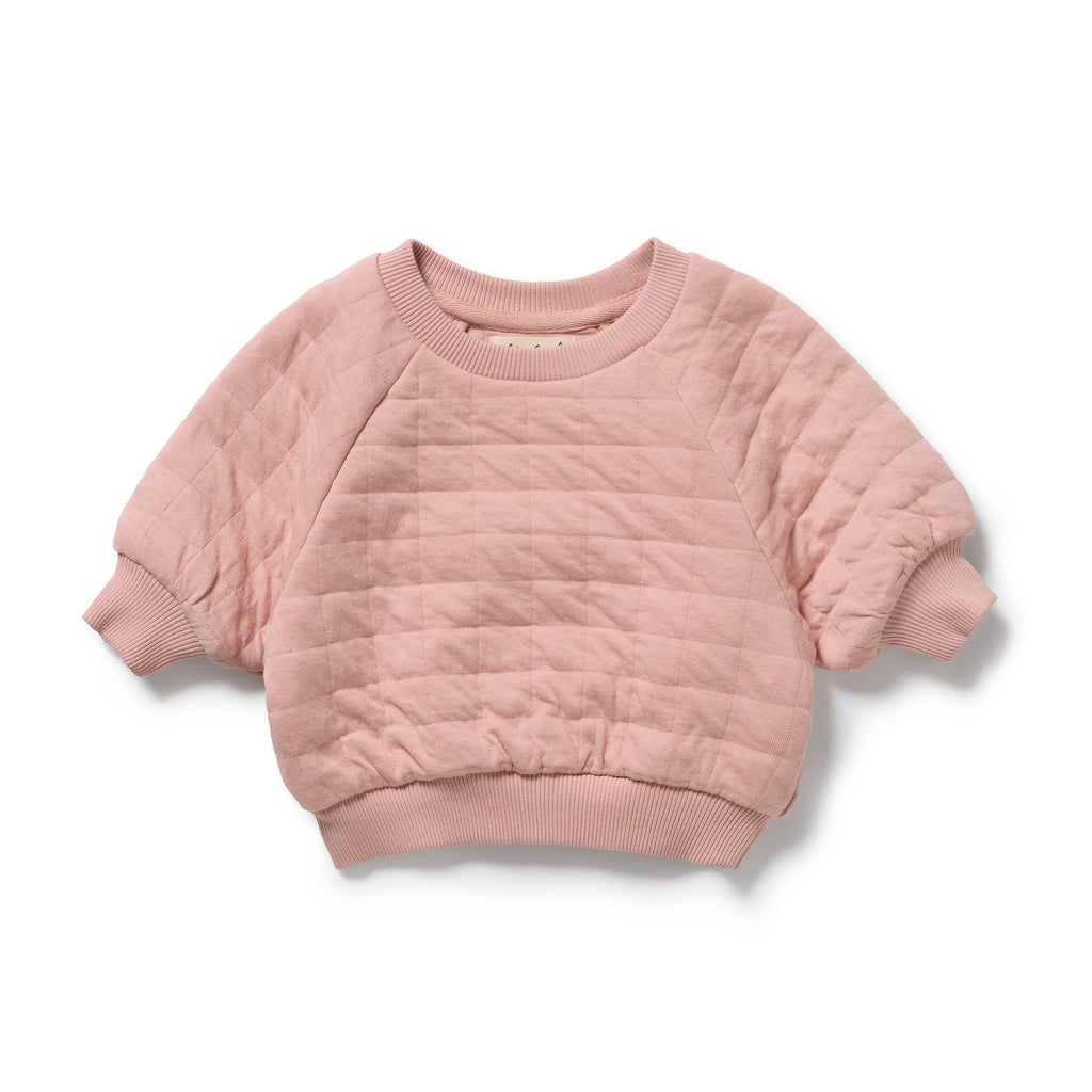 Rose Organic Quilted Sweat - Rose Was $75 Now