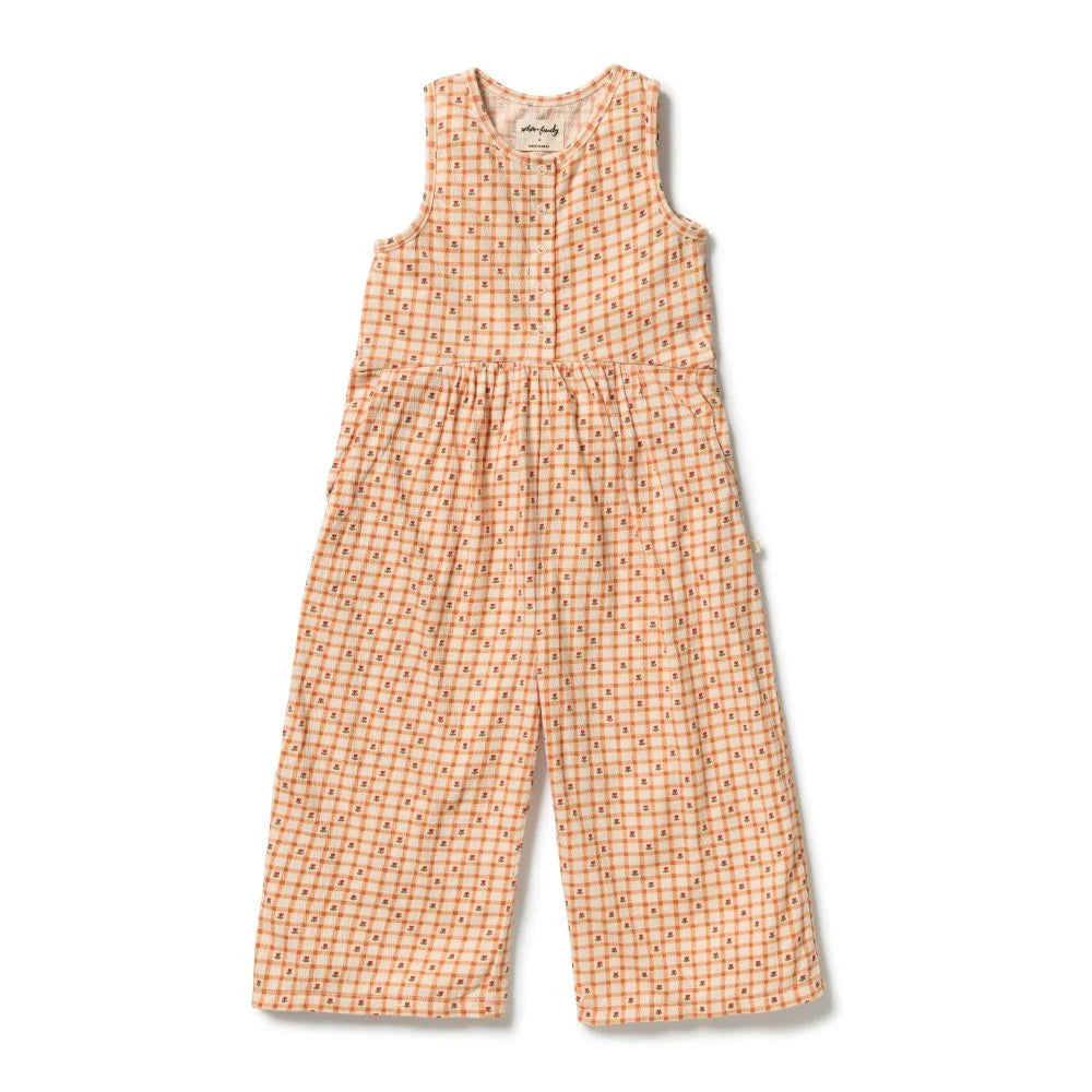 Checkerberry Organic Crinkle Jumpsuit