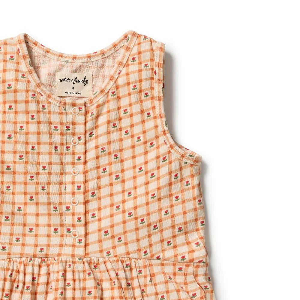 Checkerberry Organic Crinkle Jumpsuit