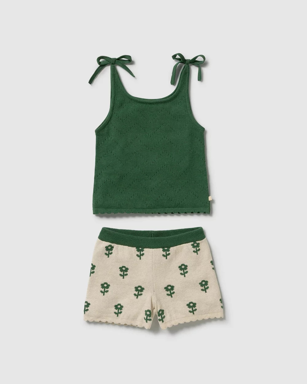 Fleur Organic Knitted Jacquard Set