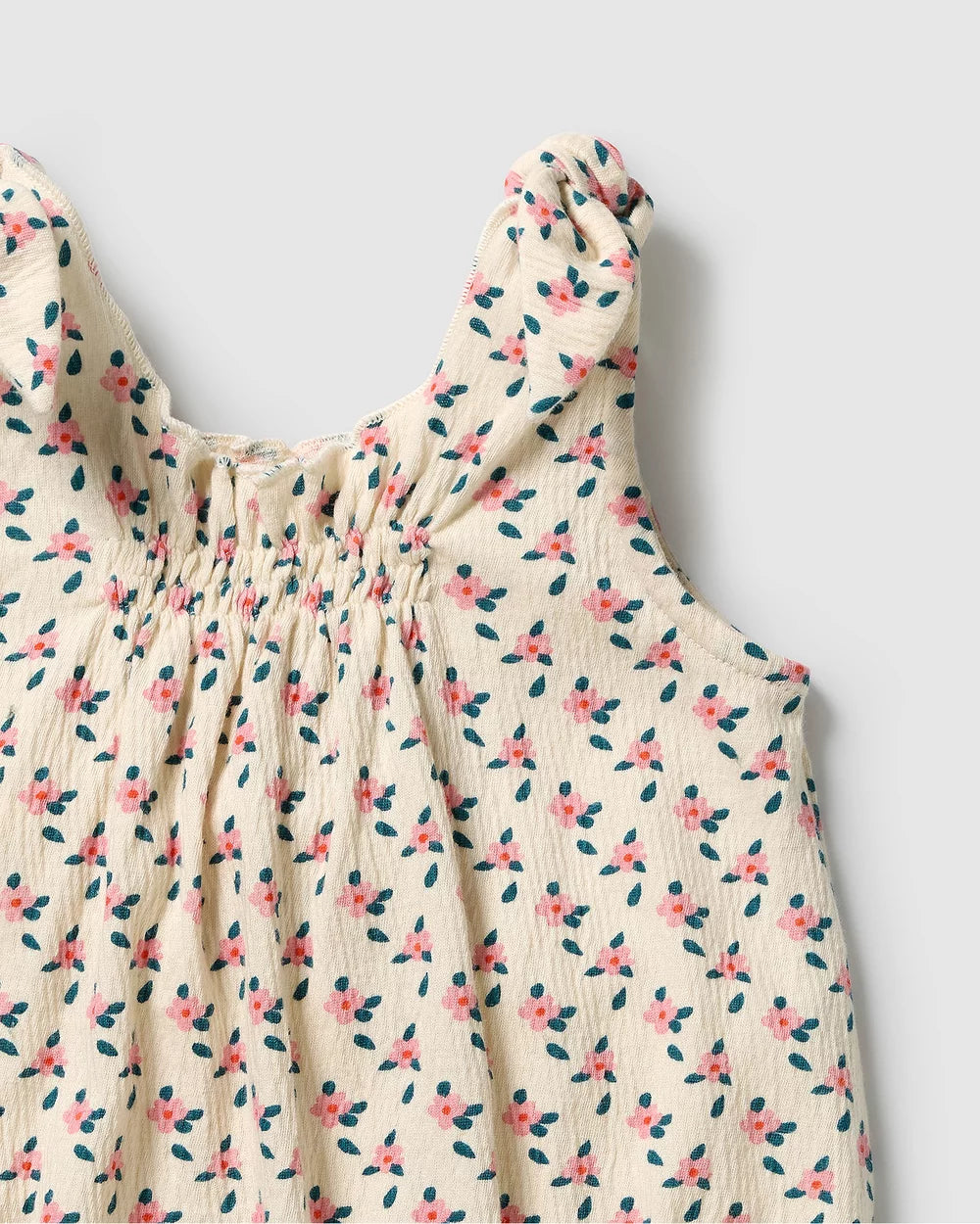 Little Blossom Organic Crinkle Tie Playsuit