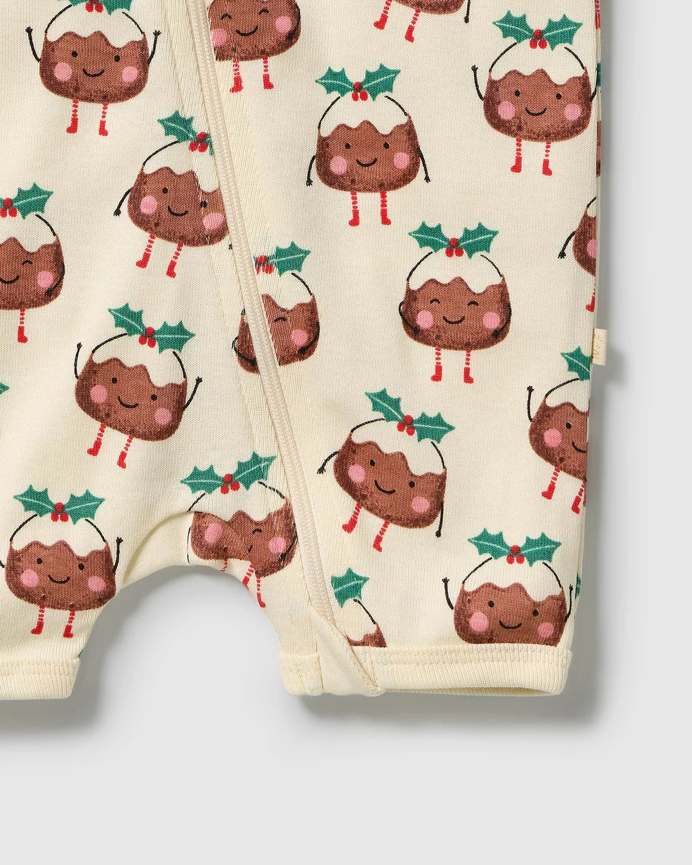Little Pudin Organic Rib Boyleg Zipsuit