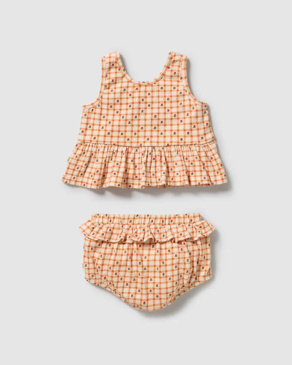 Checkerberry Organic Crinkle Ruffle Set