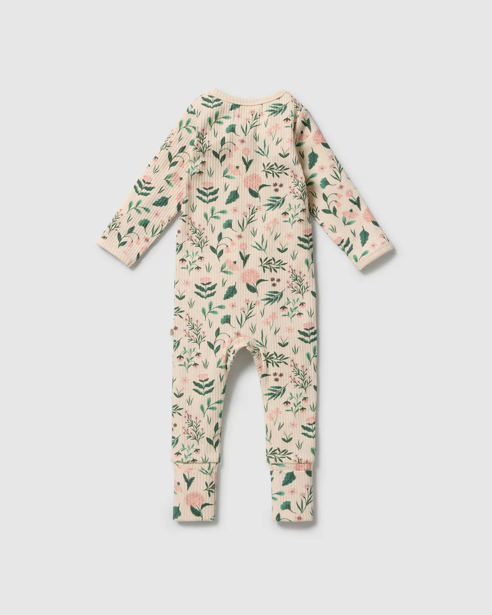 Sweet Bloom Organic Zipsuit w Feet
