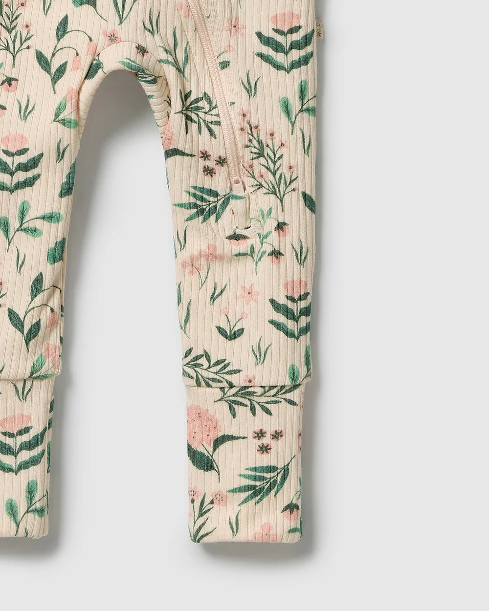 Sweet Bloom Organic Zipsuit w Feet