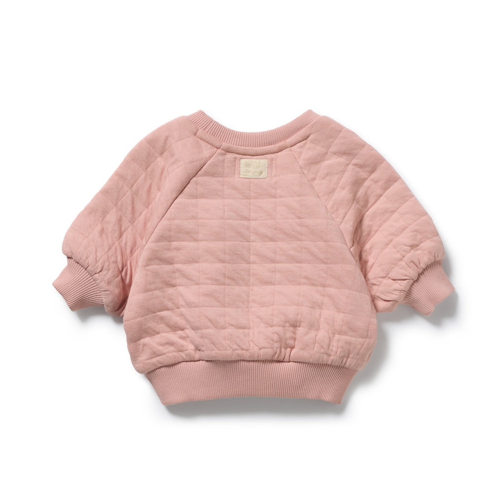 Rose Organic Quilted Sweat - Rose Was $75 Now