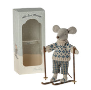 Maileg Winter Mouse w Skis Dad