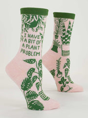 Womens Crew Socks - Plant Problem