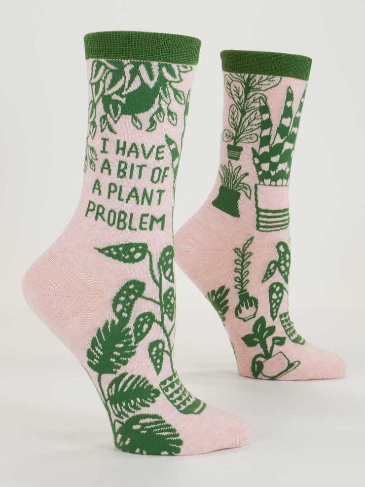 Womens Crew Socks - Plant Problem