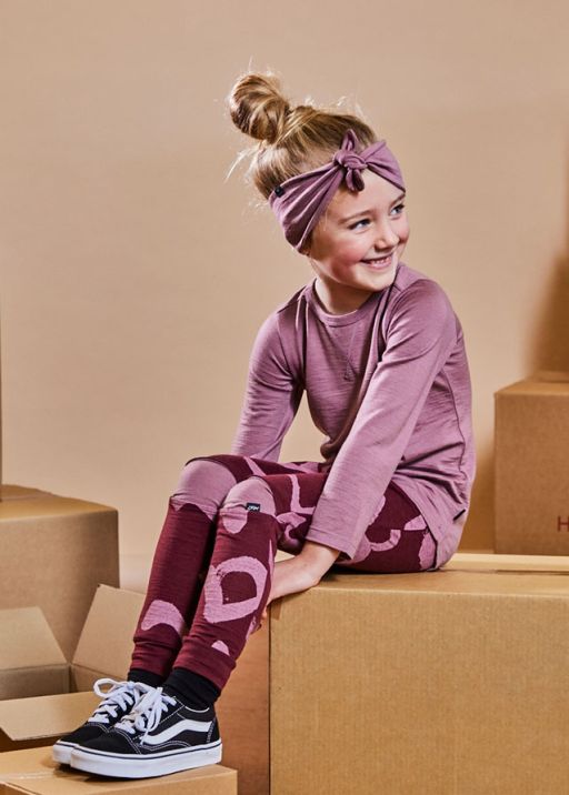 Merino Slasher Leggings - Merlot Graffiti Was $55 Now