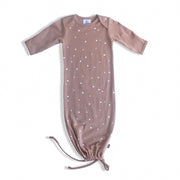 Merino Newcomers Baby Gown - Biscotti Speckle Was $75 Now
