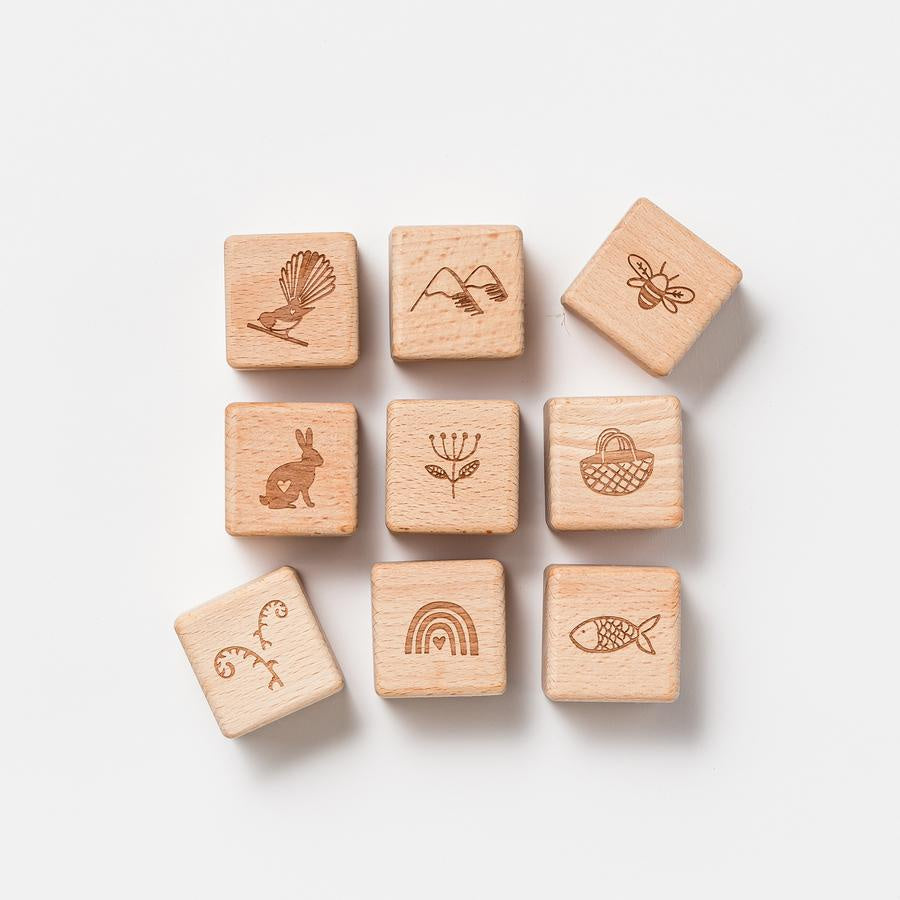 Wooden Block Set - Tahi Rua Toru