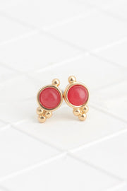 Birthstone Earrings Gold July