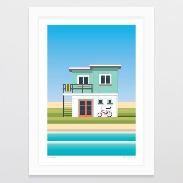 Glenn Jones Print - Bike Bach