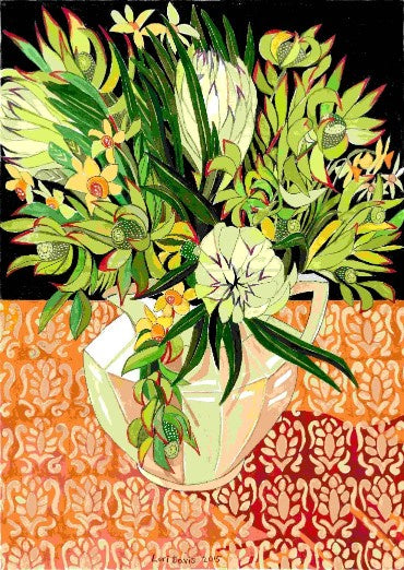 Wellington Still Life Print - White Proteas