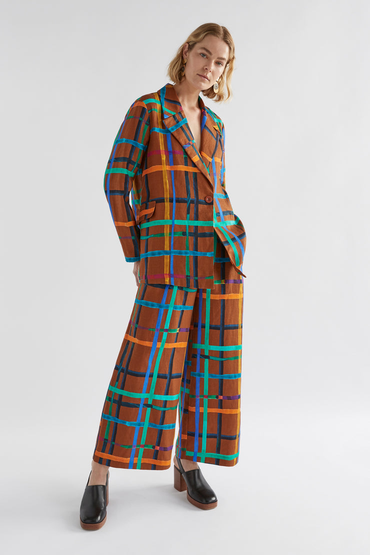 Elk Ilona Print Blazer - Brea Check Last One Was $459 Now