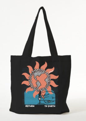 Return to Earth - Recycled Tote Bag - Black