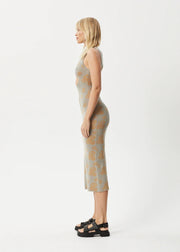 Clara Recycled Knit Cut Out Dress - Olive Was $165 Now
