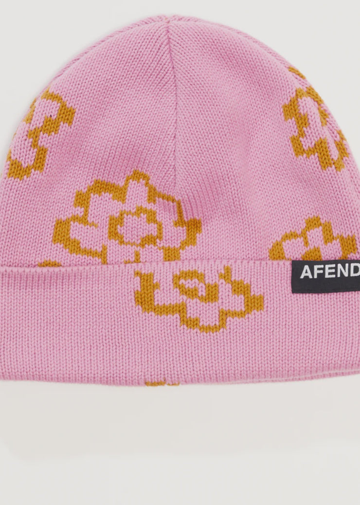 Clara Recycled Knit Beanie - Candy