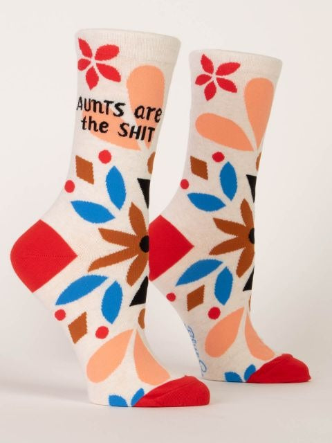 Womens Crew Socks - Aunts Are The Shit