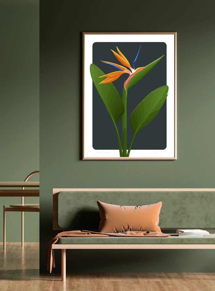 Wildlife Fine Art Print - Ink Bird of Paradise