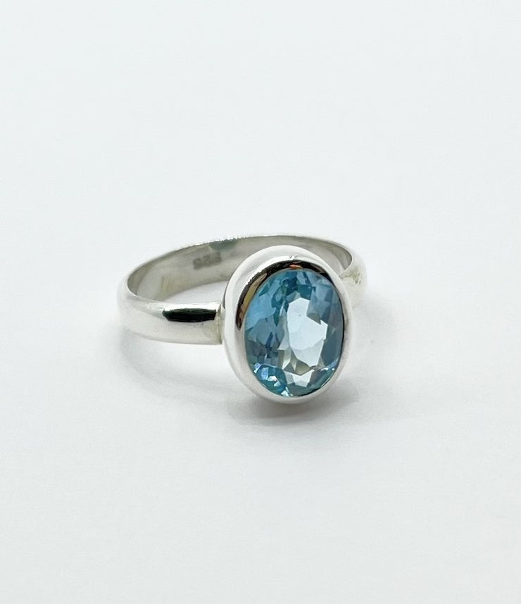 Sterling Silver Blue Topaz Ring