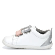 Bobux Grass Court - White/Silver/Rainbow LAST PAIR Was $80 Now