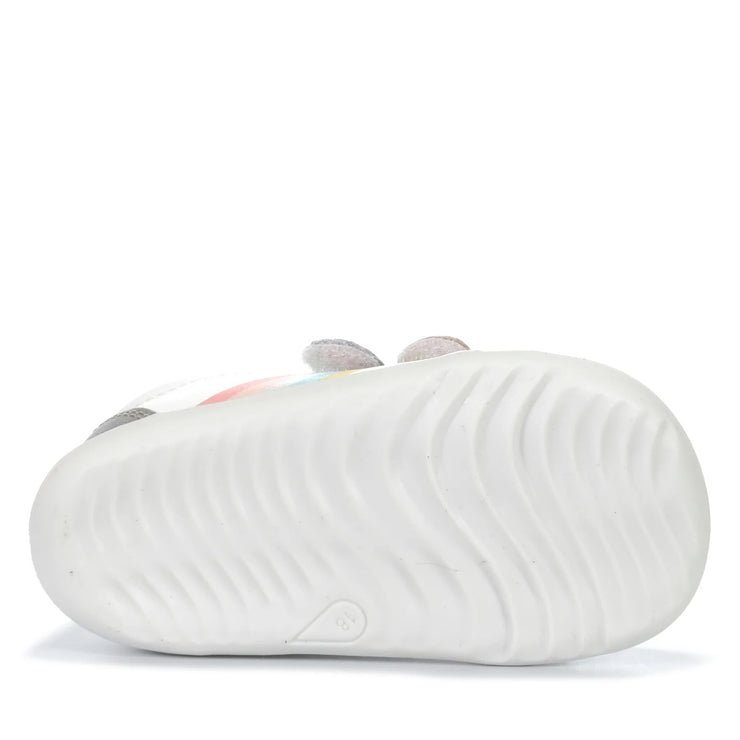 Bobux Grass Court - White/Silver/Rainbow LAST PAIR Was $80 Now