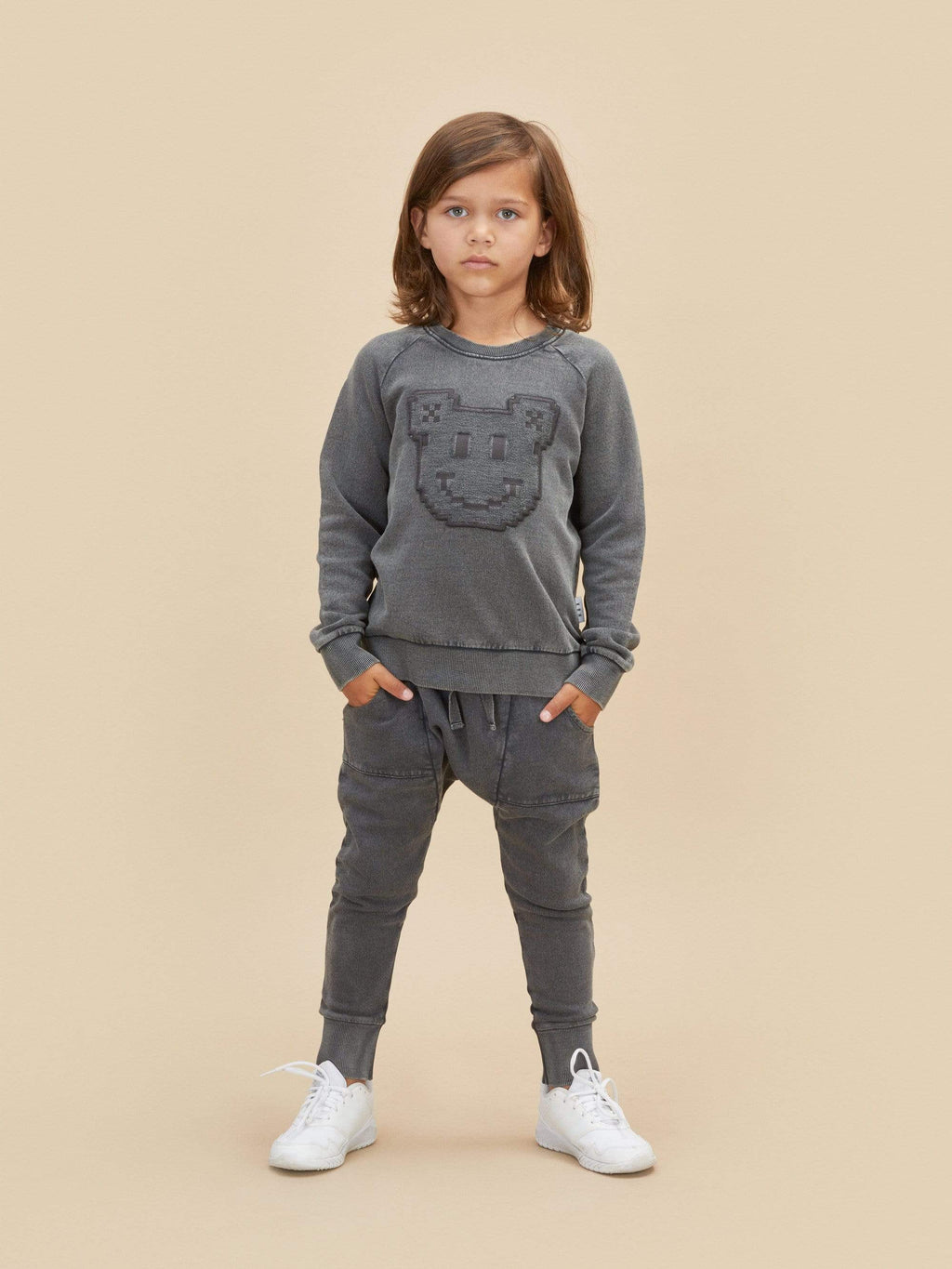 Kids Charcoal Pocket Drop Crotch Pants Last Pair Was $69.90 Now