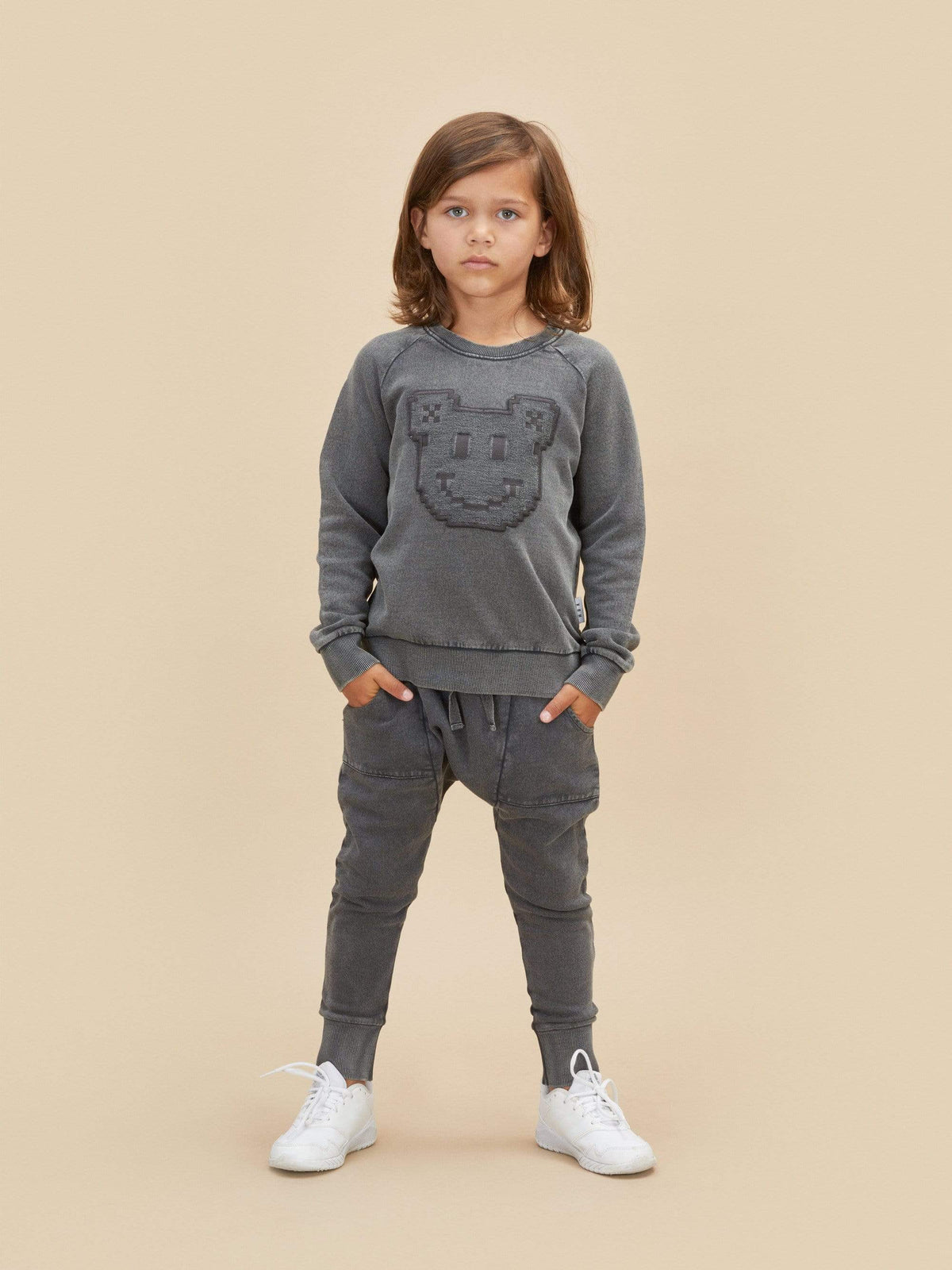 Kids Charcoal Pocket Drop Crotch Pants Last Pair Was $69.90 Now