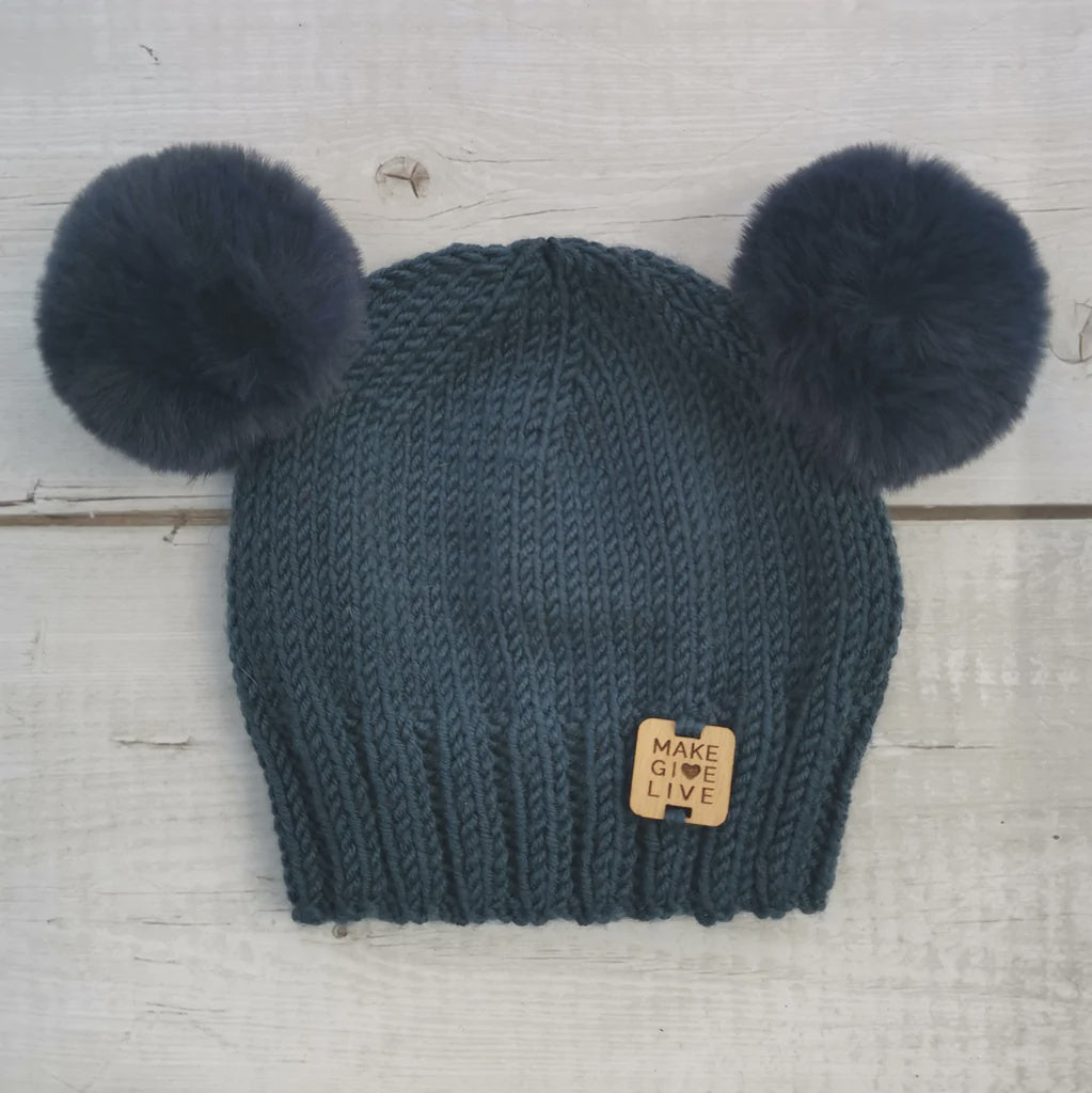 Make Give Live Hat - Baby Coco Bear Greyson
