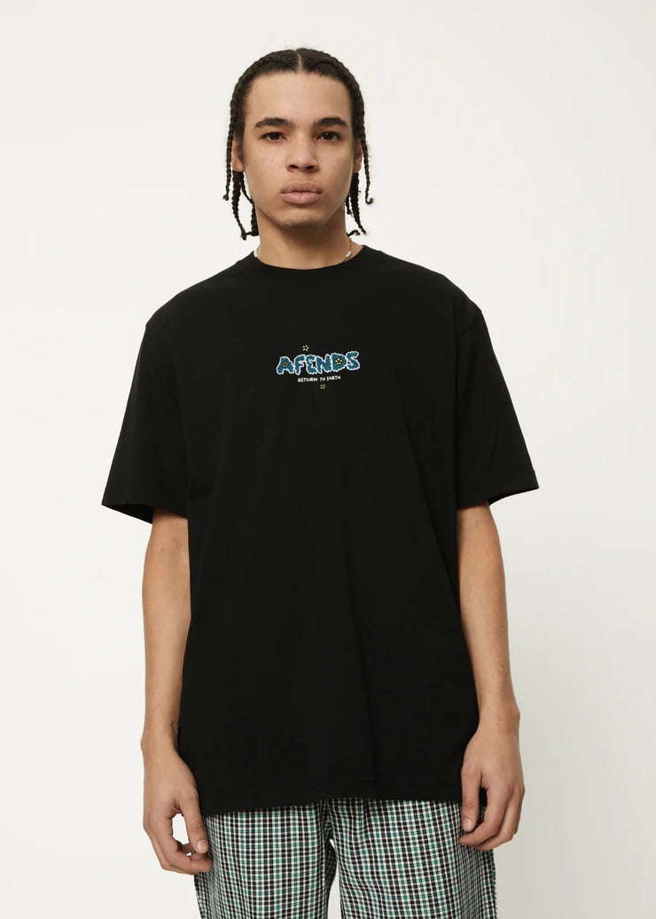 Earthling - Recycled Retro Fit Tee - Black Last One