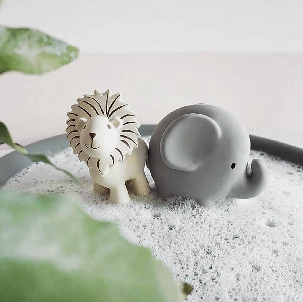 Organic Rubber Elephant w Rattle