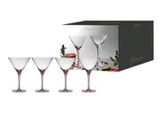 Esme Blush 4 Pack Martini Glasses -