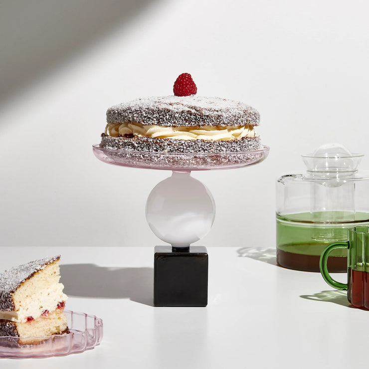 Geo Cake Stand - Pink/White/Black